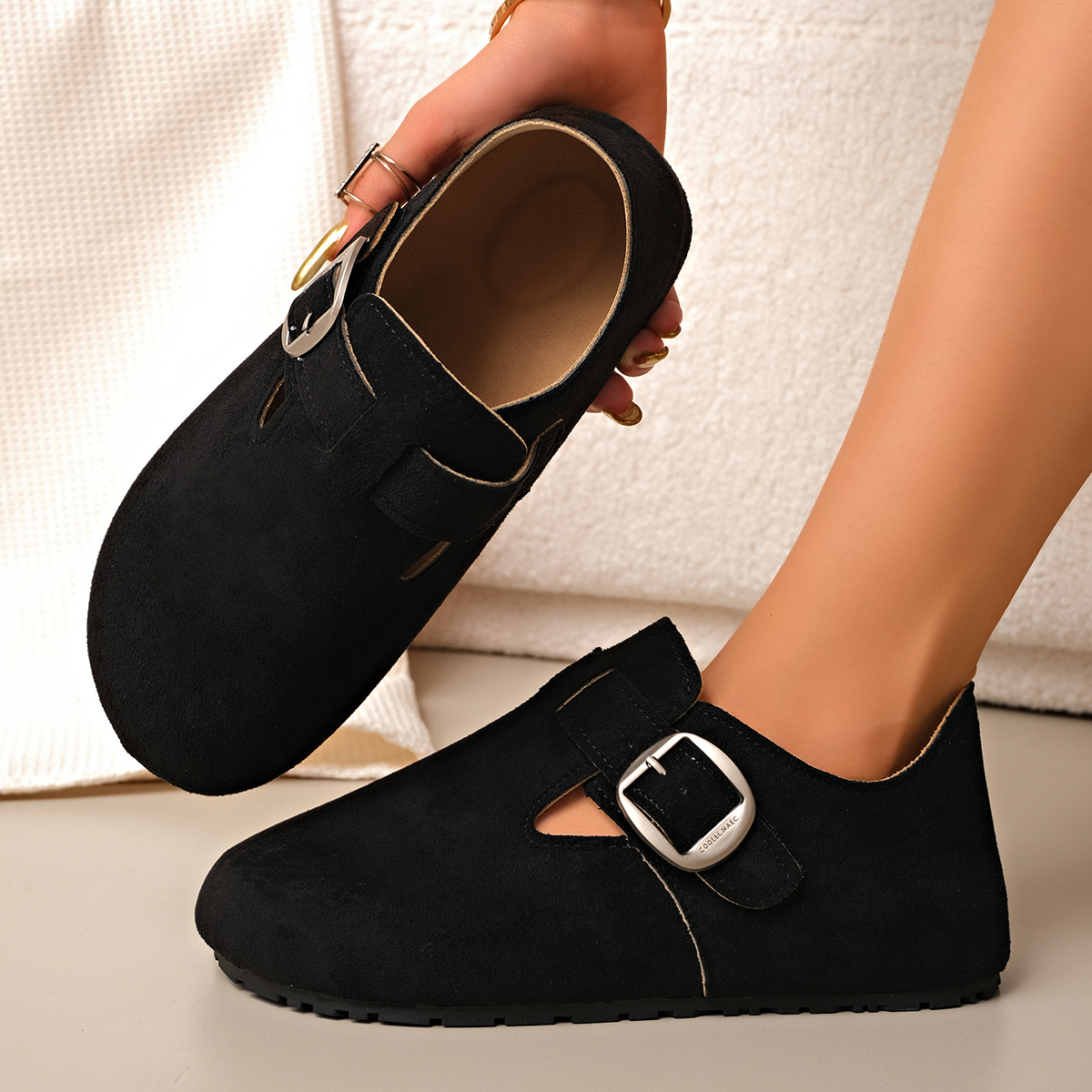 Autumn New All-Match Retro Suede Pumps foto 3