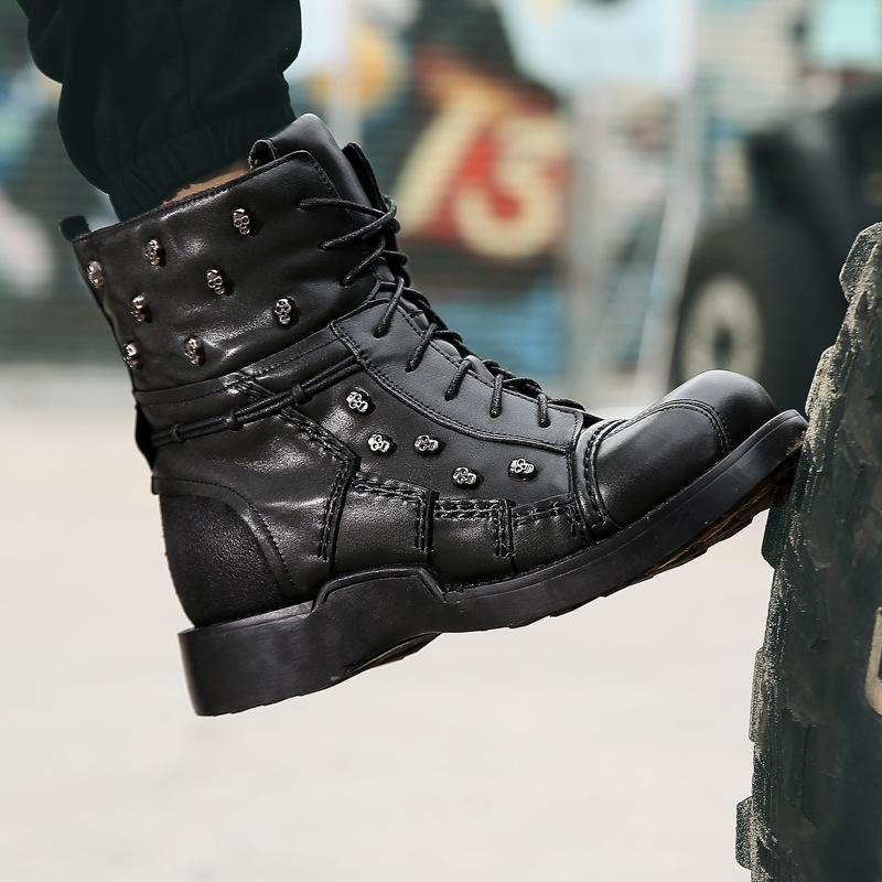 British Personalized Punk Martin Boots Men foto 5