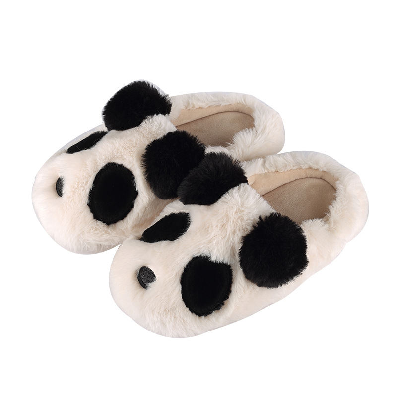 Cozy Indoor Floor Slippers With A Cute Cartoon Panda Design foto 2