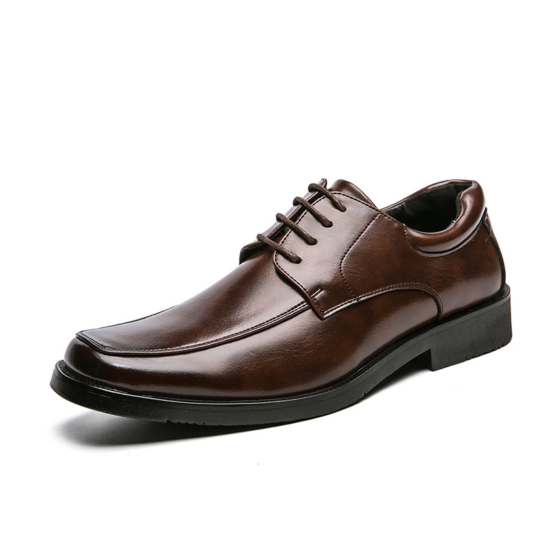 Low-top Square Toe Men's Business Casual Fashion Leather Shoes foto 4