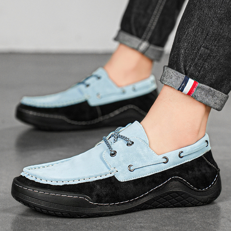 Retro Men's Large Size Shoes Color Matching foto 2