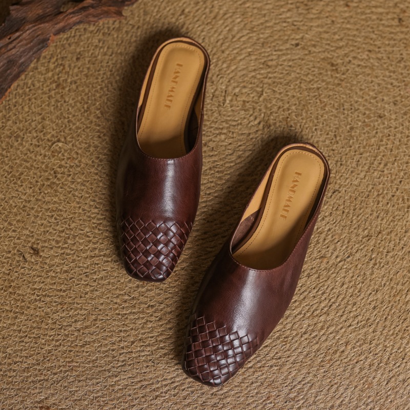 Womens Handmade Vintage Flat Sandals foto 3