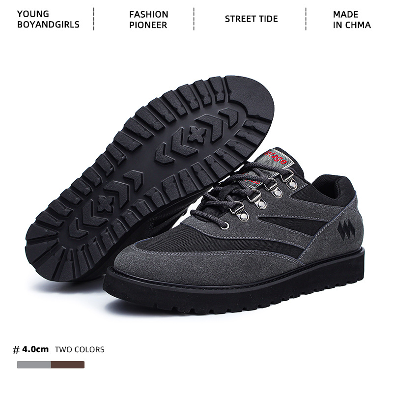Leisure Sports Skateboard Shoes All-match Flat Soft Bottom Lace Up Men foto 5