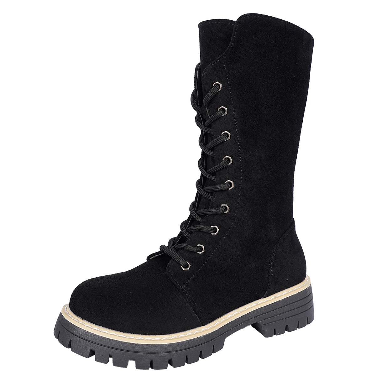 Women's Long Tube Thick Bottom Martin Boots foto 4