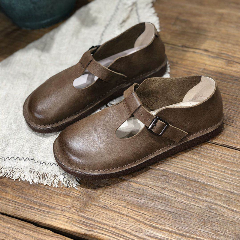New Artistic Crafts Leather Flat Shoes foto 4