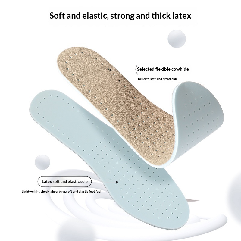 High-elastic Odor-resistant Leather Summer Thin Insoles foto 2