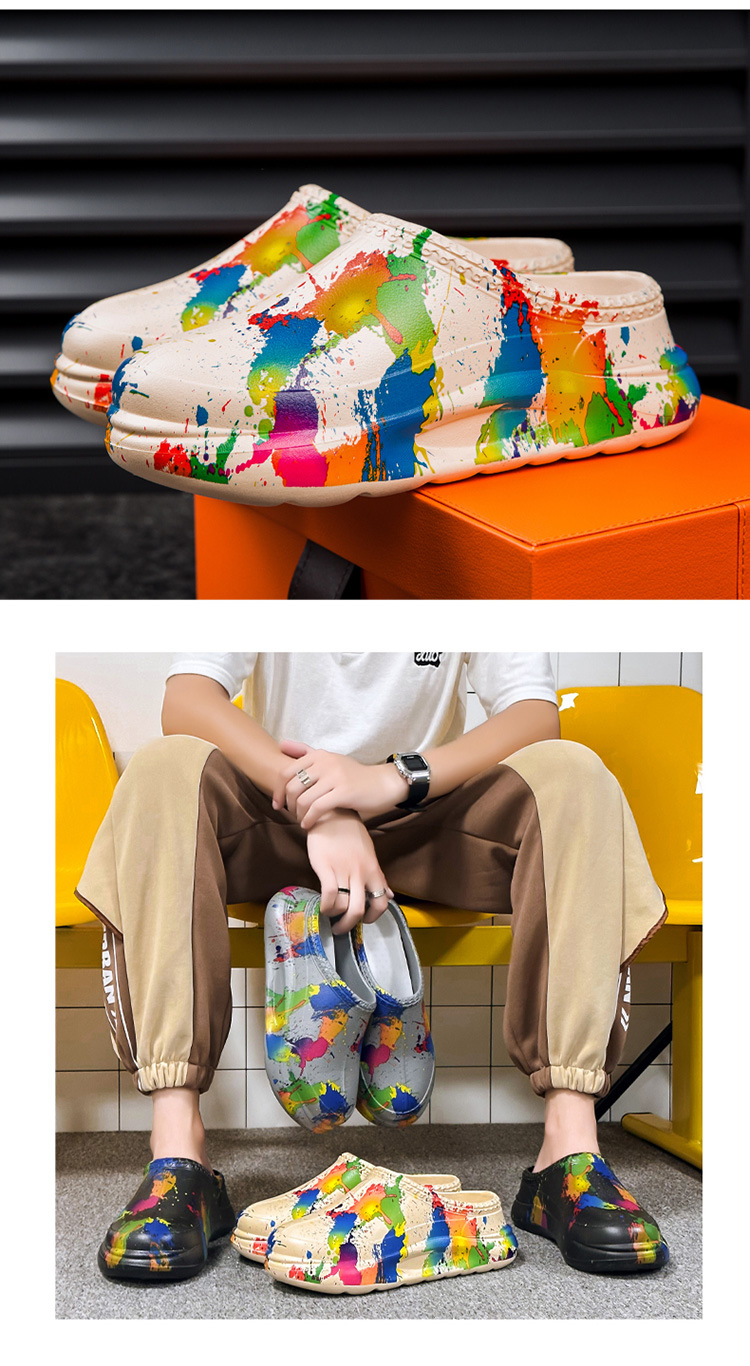 Men's Fashion Platform Pump Chef Hotel Waterproof Food Workshop Work Shoes Durable Garden Slippers foto 2
