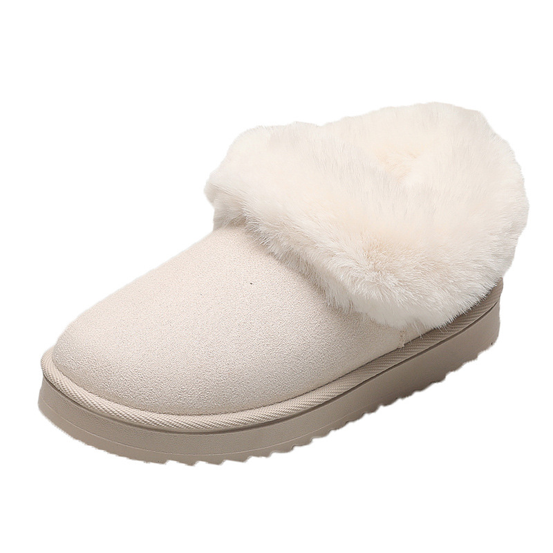 Women's Round Toe Vintage Height Increasing Snow Boots Cotton Shoes foto 5