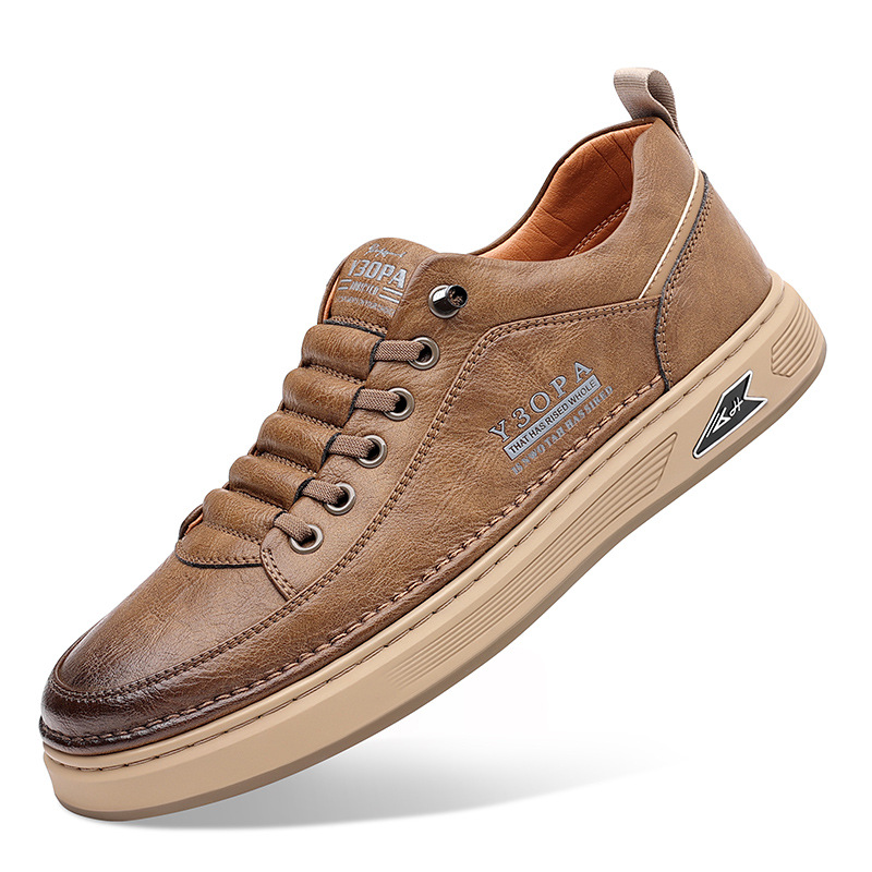 Autumn Retro Soft Breathable Leather Flat Shoes foto 5
