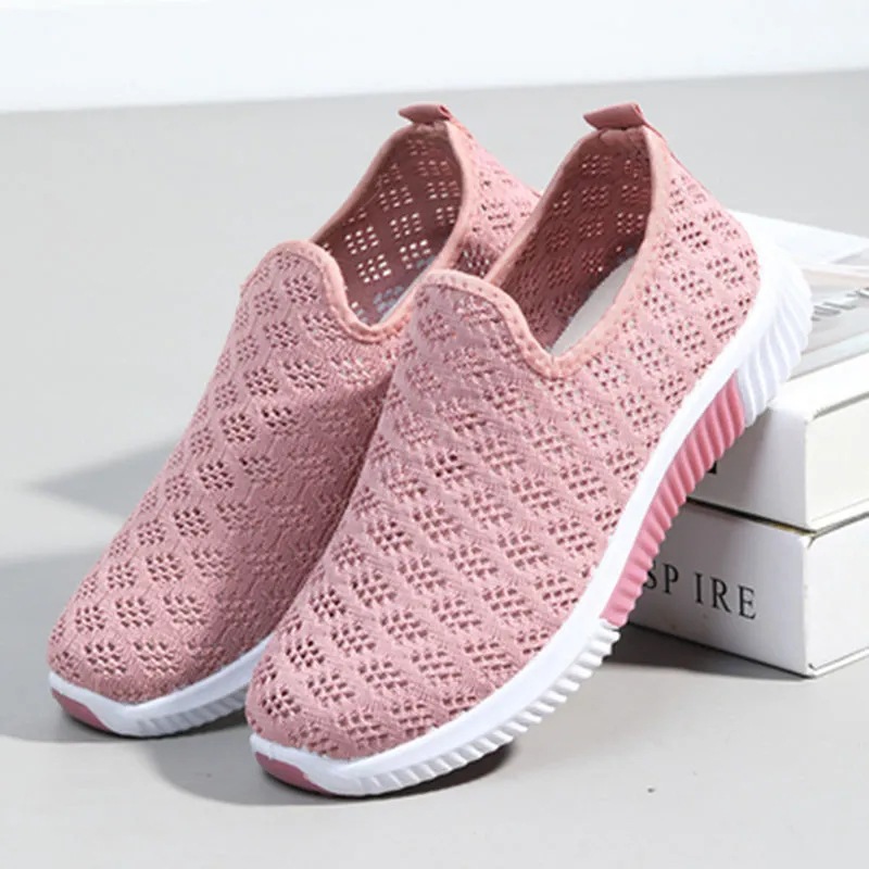 Womens Lightweight Mesh Shoes Breathable Flat Casual Footwear foto 2