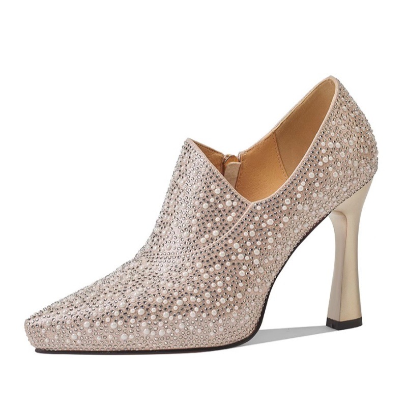 New Springautumn Deep-toe Champagne-colored High Heels For Women foto 2