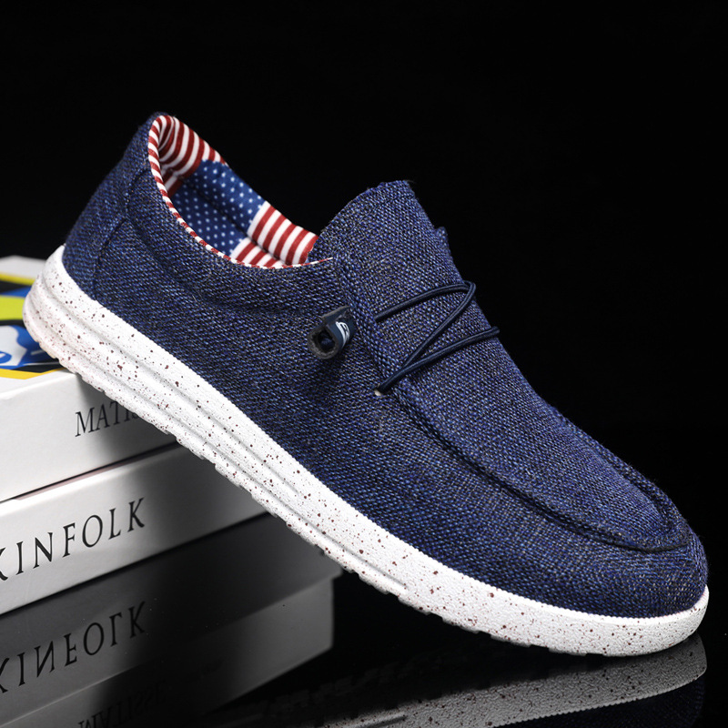Fashion Casual Fashion Men's Breathable Lightweight Slip-on Lofter Light Canvas Shoes foto 5