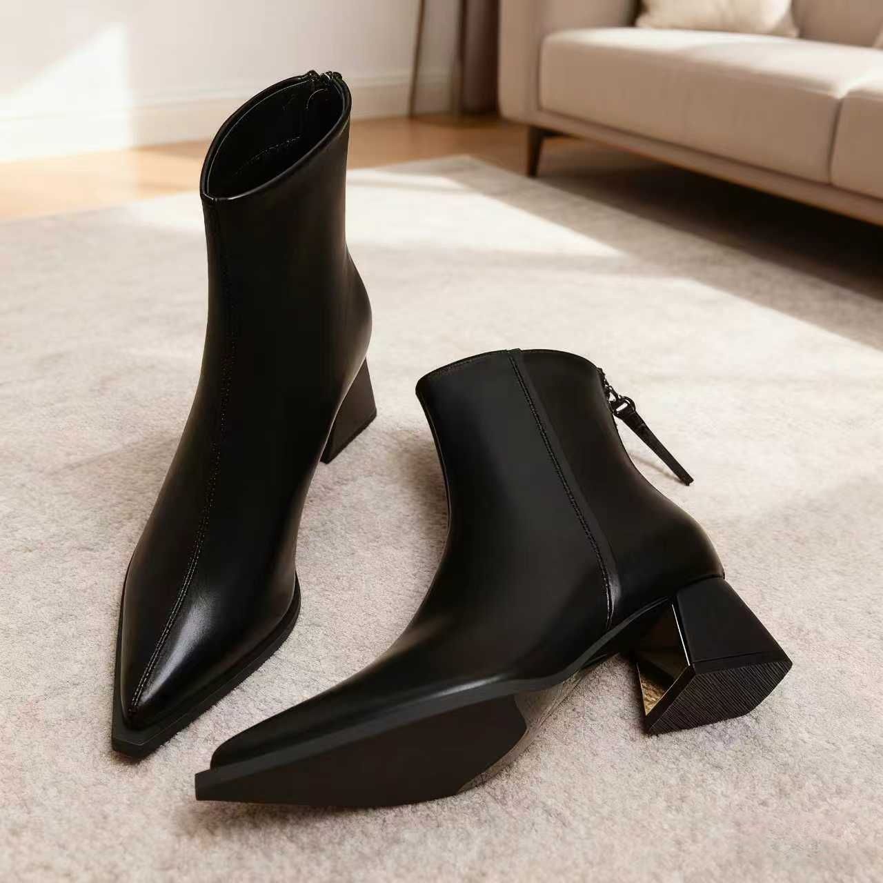 Chanel-Inspired Pointed-Toe Boots For FallWinter