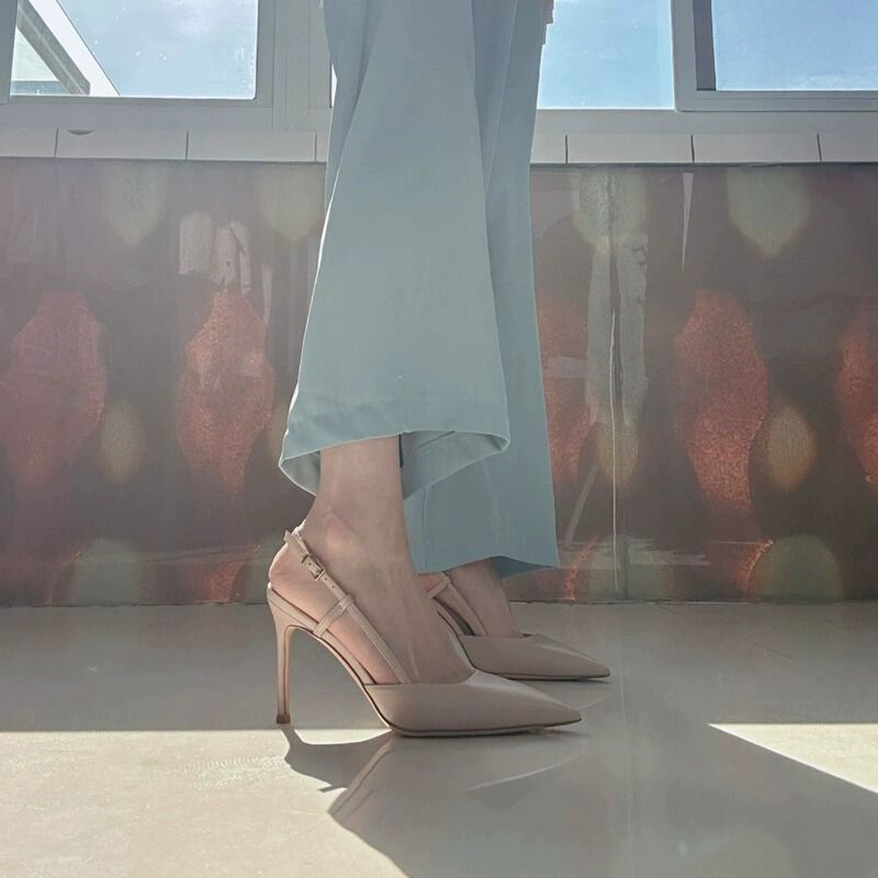 Everyday Pointed-toe Stiletto Strap Closed-toe Sandals foto 4