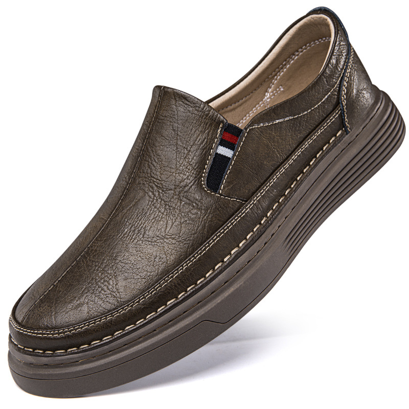 Men's Fashion Personality Cowhide Casual Shoes foto 3
