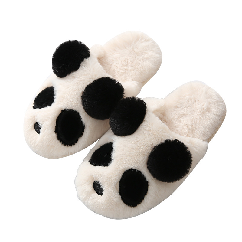 Cozy Indoor Floor Slippers With A Cute Cartoon Panda Design foto 3