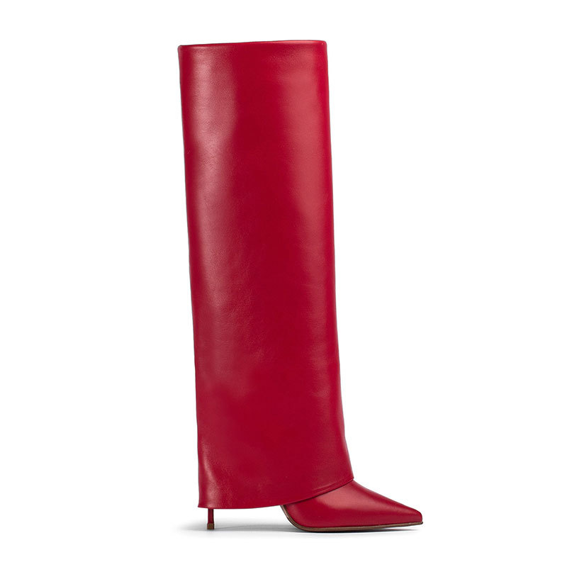 Stiletto Heel Pantyhose Boots Pointed Plus Size High Leg Boot foto 3