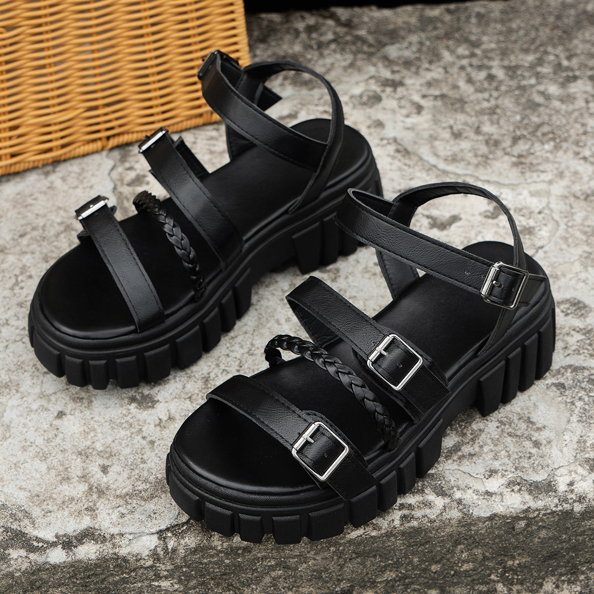 Women's Sponge Cake Thick-soled Open-toe Sandals