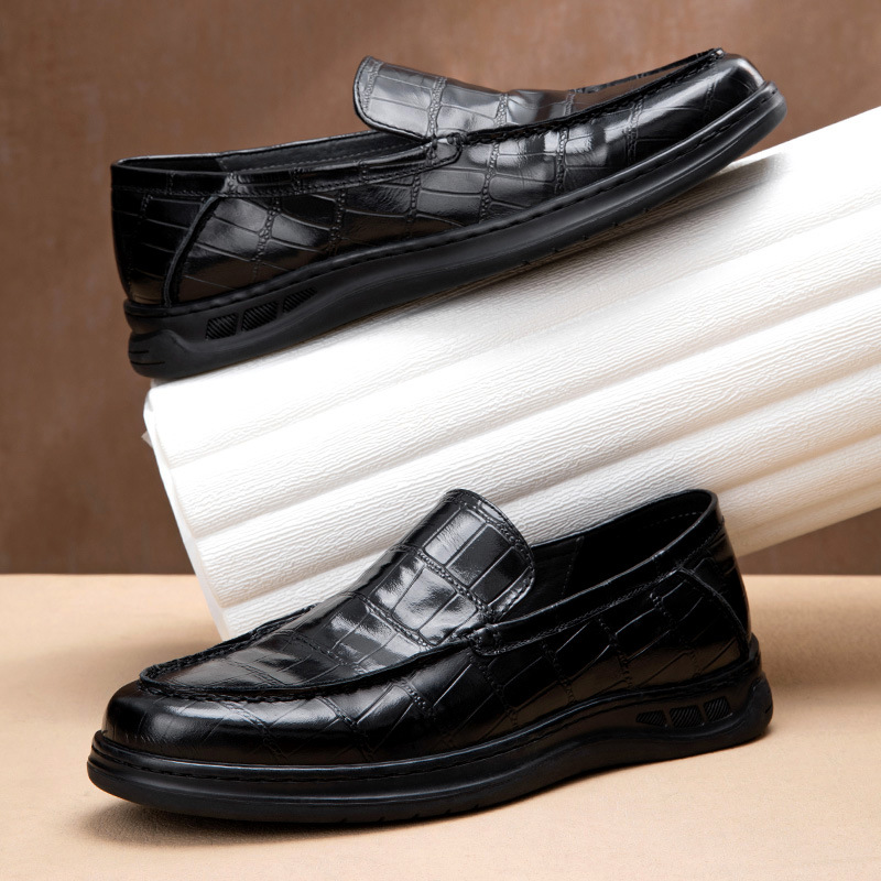 Casual Loafers Fashion Business Soft Bottom Casual Leather Shoes Tide foto 3