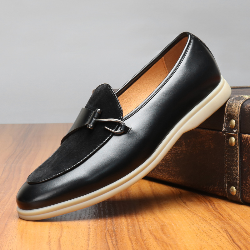 Versatile Breathable Casual Men's Leather Shoes foto 3