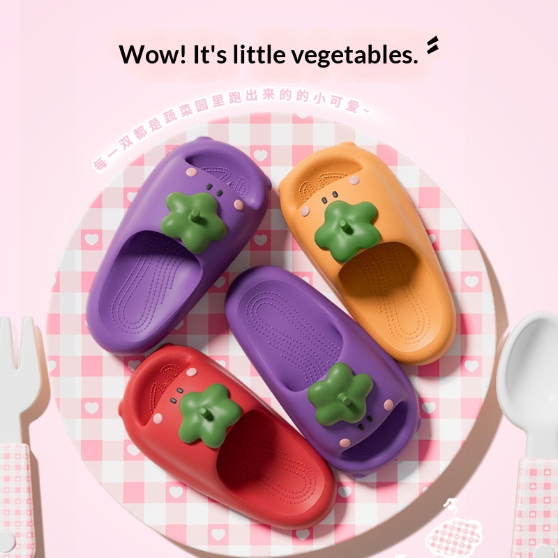 Cute Cartoon Eggplant Slippers For Women Summer Style foto 3
