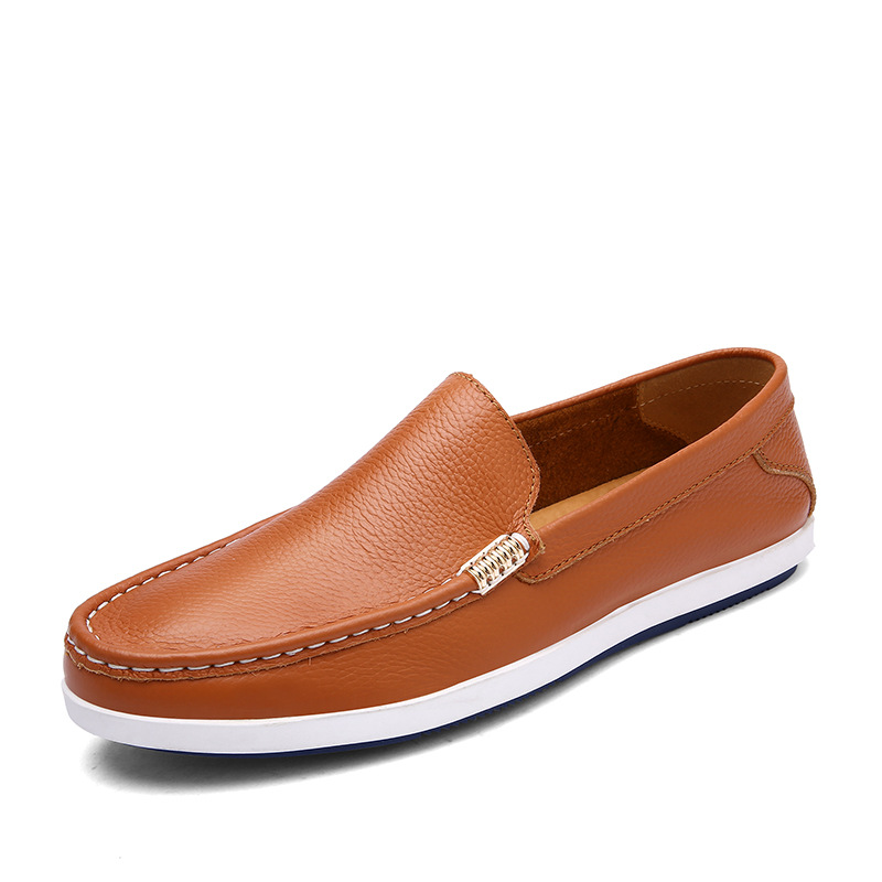 Men's Casual Leather Shoes Leather Soft Bottom Summer Breathable foto 4
