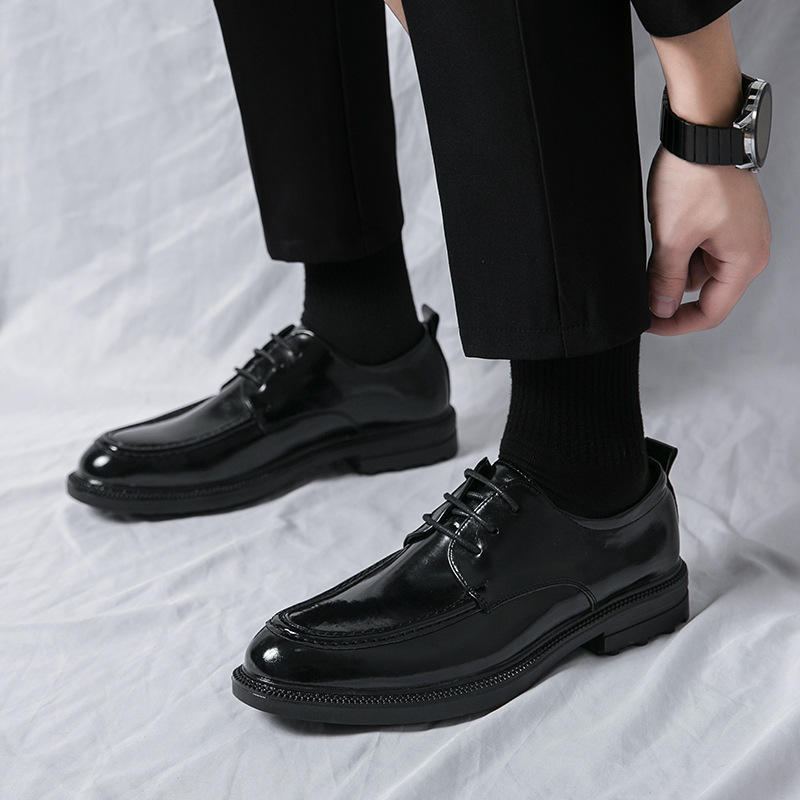 Horsebit Loafers Male Fashion Formal Wear Lace-up Platform foto 5