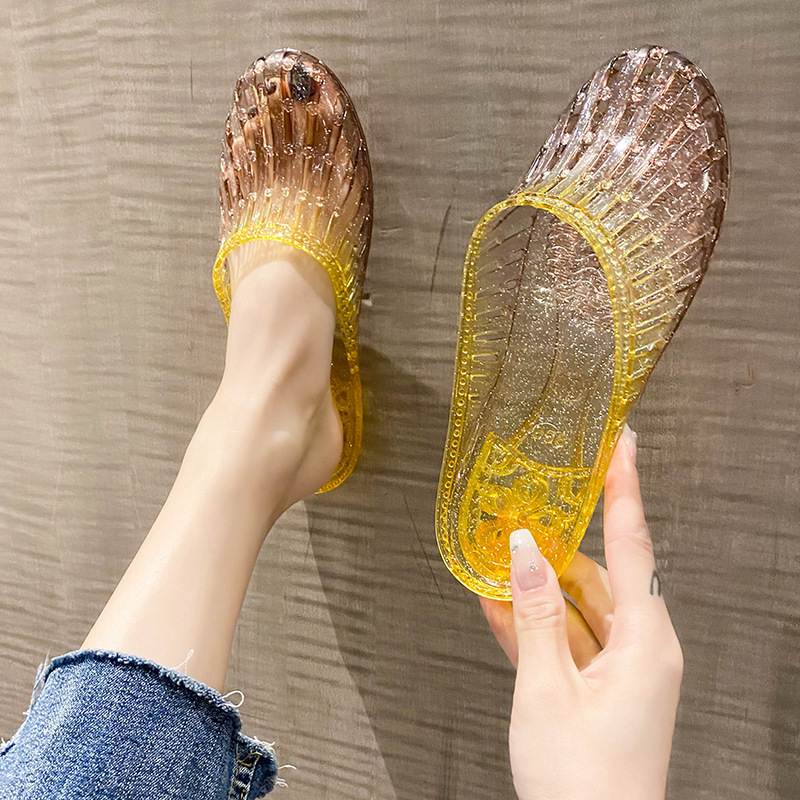 Fashion Crystal Women's Toe-covered Non-slip Sandals foto 2