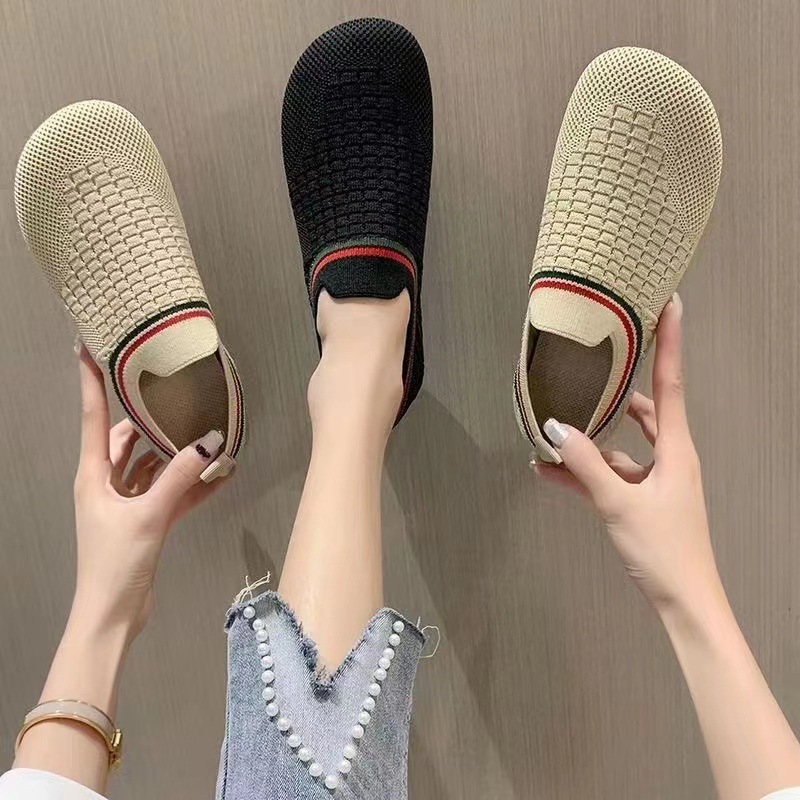 Flyknit-side Casual All-matching Comfortable Non-slip One Pedal Shoes foto 4