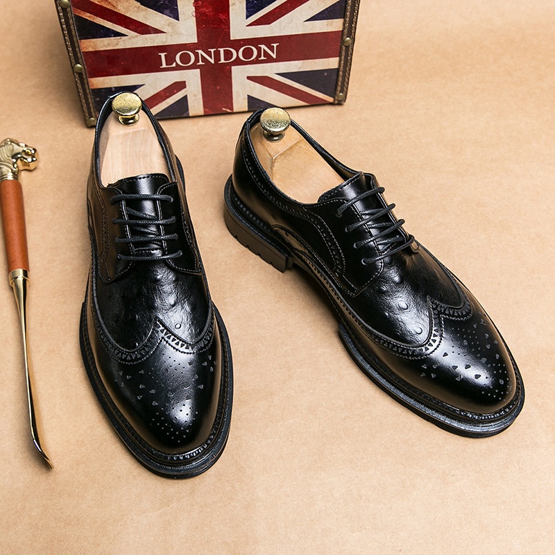 Men's Business Formal Leather Shoes British Style foto 2