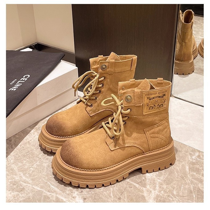 All-matching British Style Western Denim Worker Boots Outdoor Work Clothes Ankle Boots foto 4