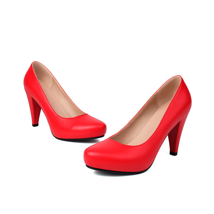 Flight Attendant High-heeled Shoes Womens Round-toe Professional Workwear Shoes