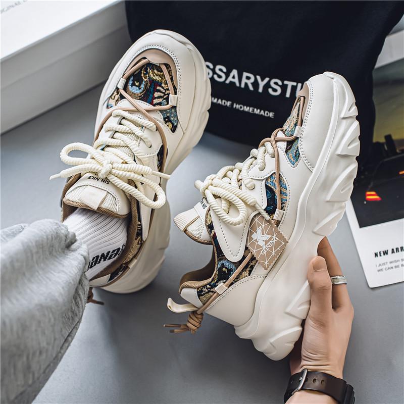 Mens Trendy Breathable Lightweight Chunky Sneakers foto 4