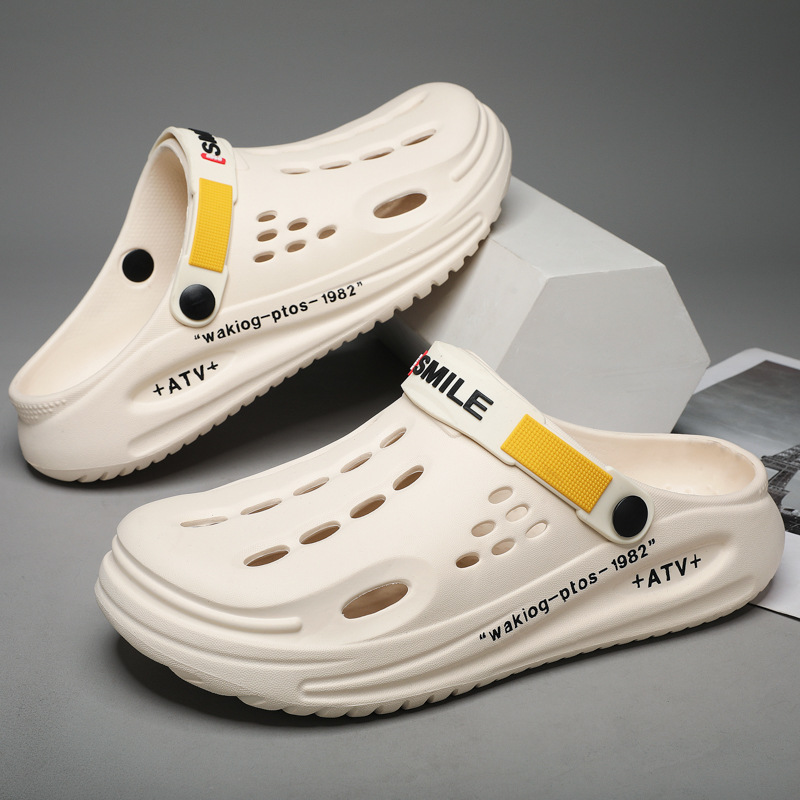 Summer Thick Bottom Shit Feeling Plus Size Closed-toe Slippers Men foto 5