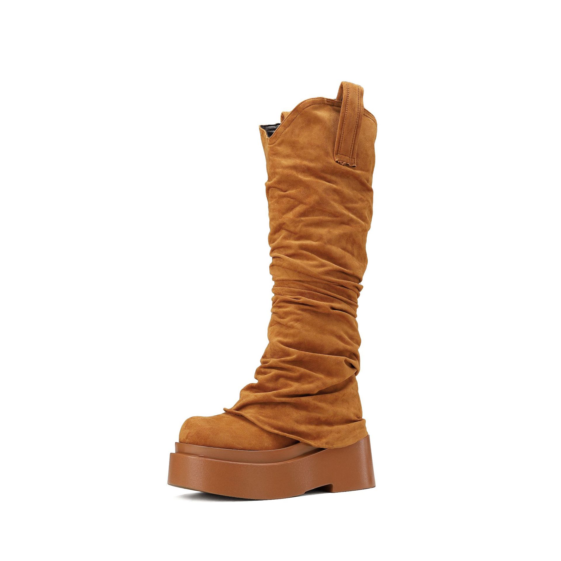 European And American Womens Chunky High Boots foto 5