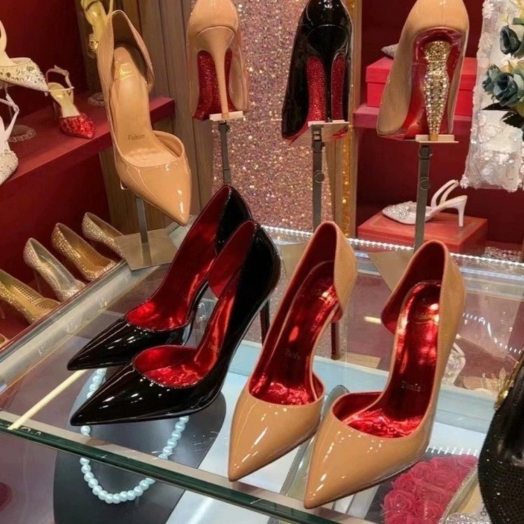 Pointed Toe Side Empty Stiletto Heel Shallow Mouth Temperament Fashion Shoes foto 5