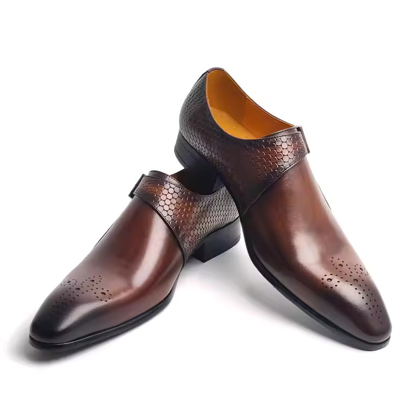 High-quality Mens Leather Shoes Casual Business Fashionable Office Footwear foto 3