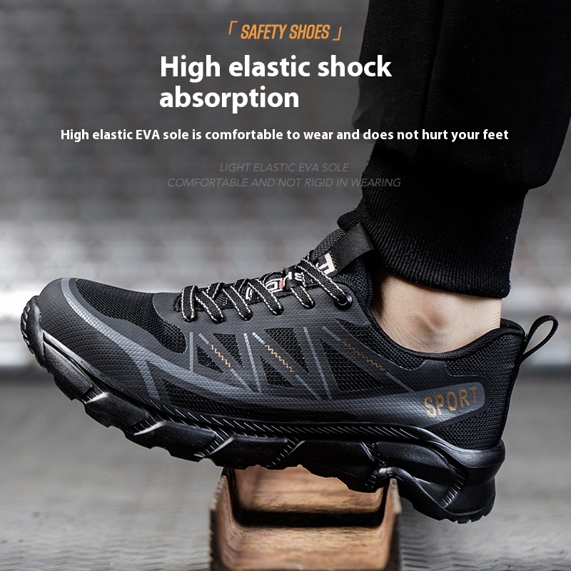 Anti Smashing And Puncture Lightweight Soft Soled Steel Toe Work Shoes foto 4