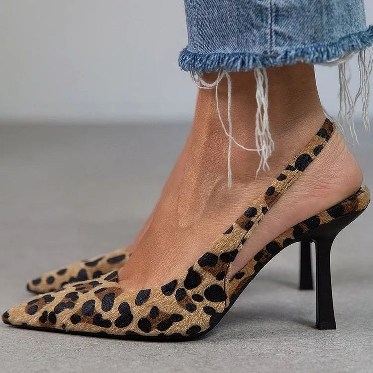 Women's Fashion Pointed Plus Size Slip-on High Heels foto 5