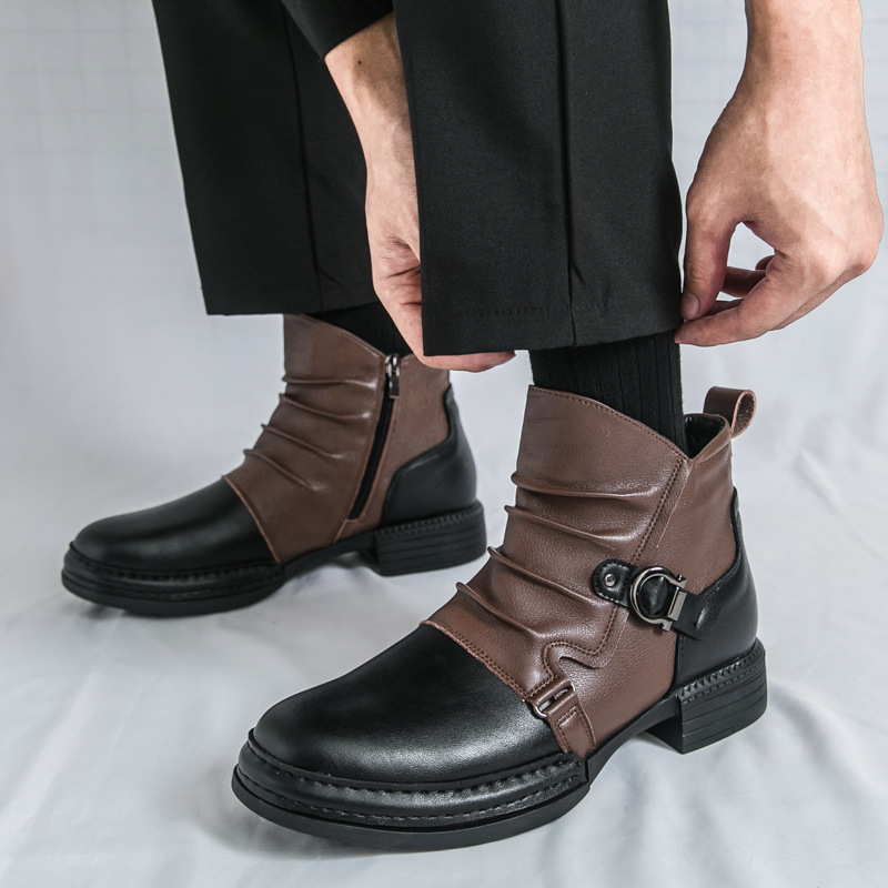 Men's Fashion British Style Martin Booties foto 5