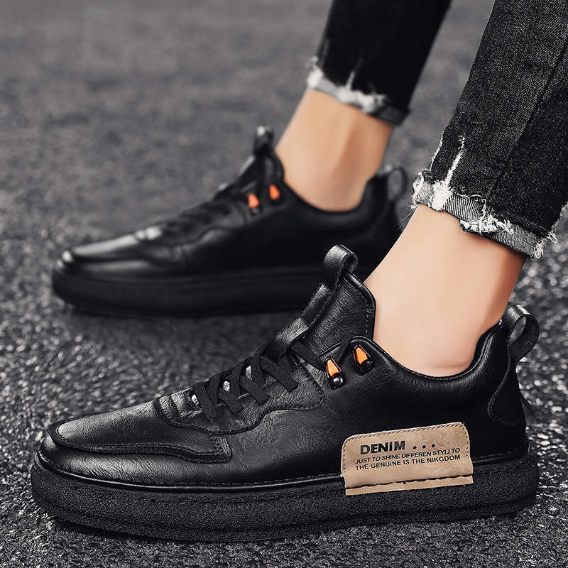Leather Men's Versatile Casual Sneakers foto 2