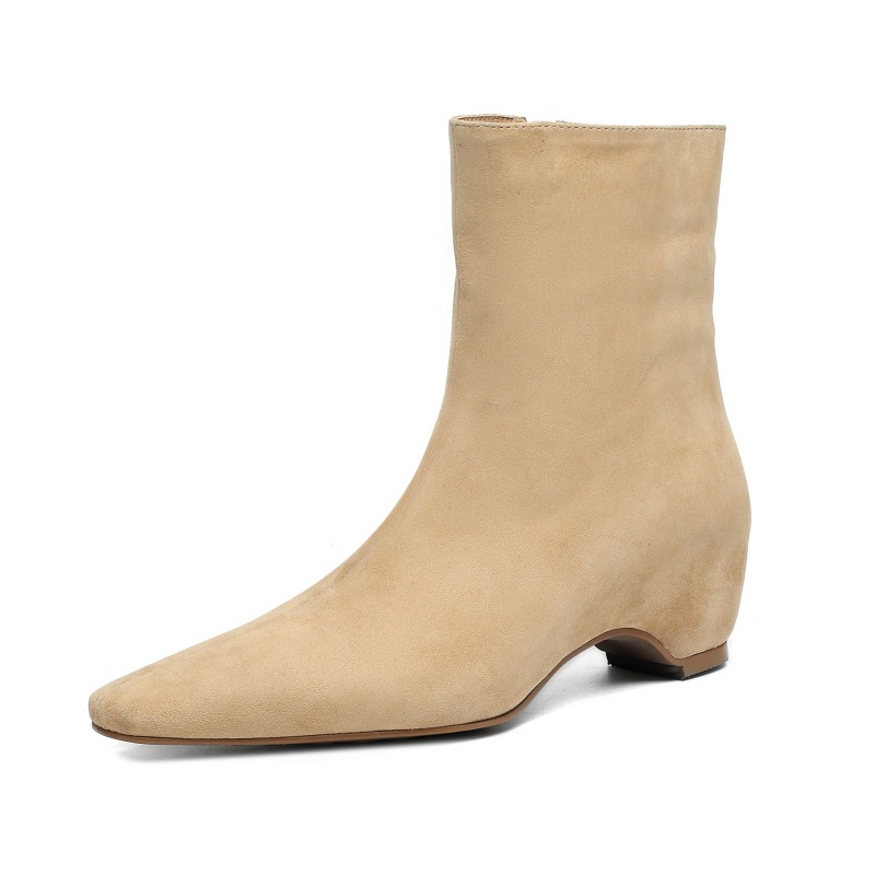Womens Stylish Ankle Boots With Built-in Height Lift Side Zipper And Cozy Fleece Lining foto 2