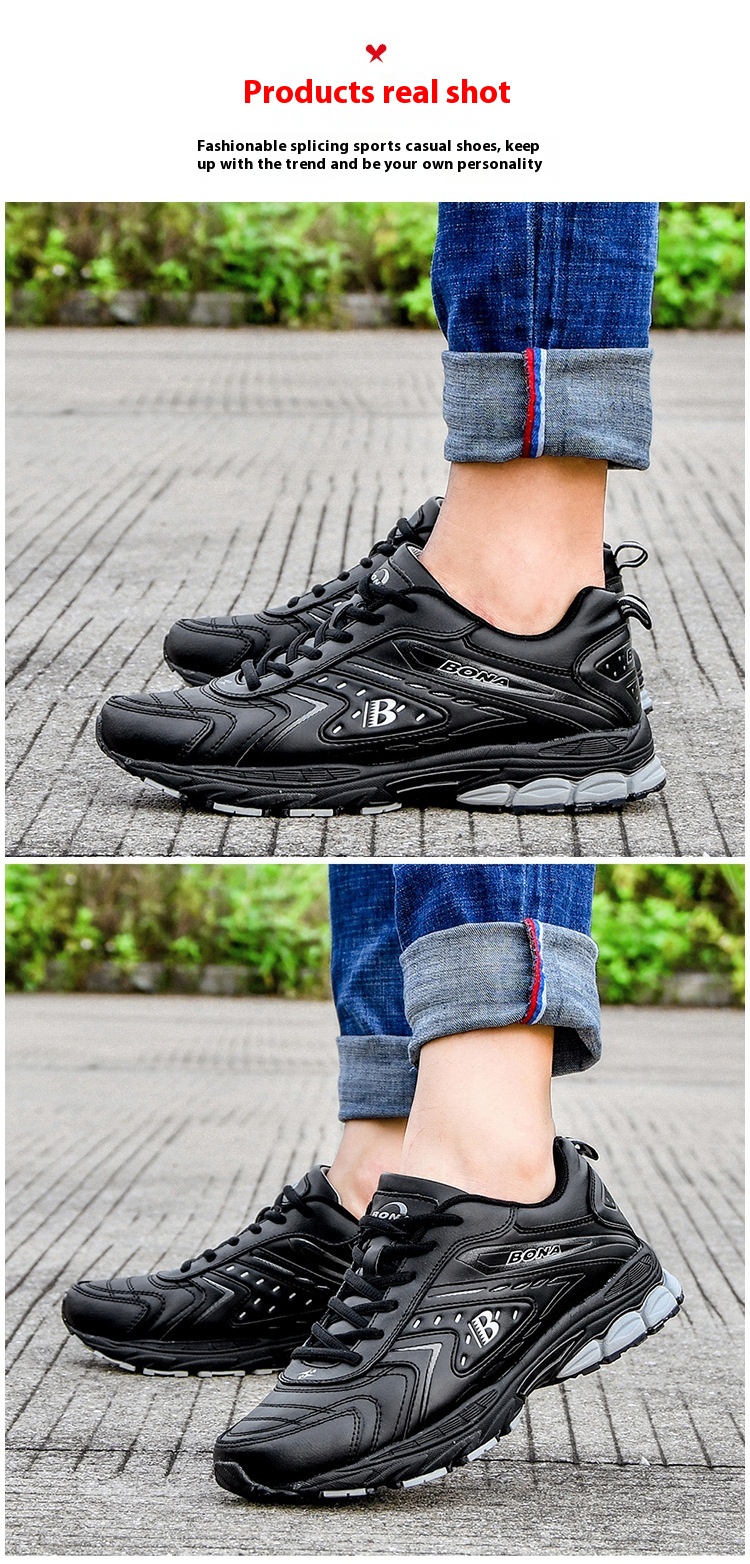 Men's Leather Sport Climbing Running Shoes foto 2