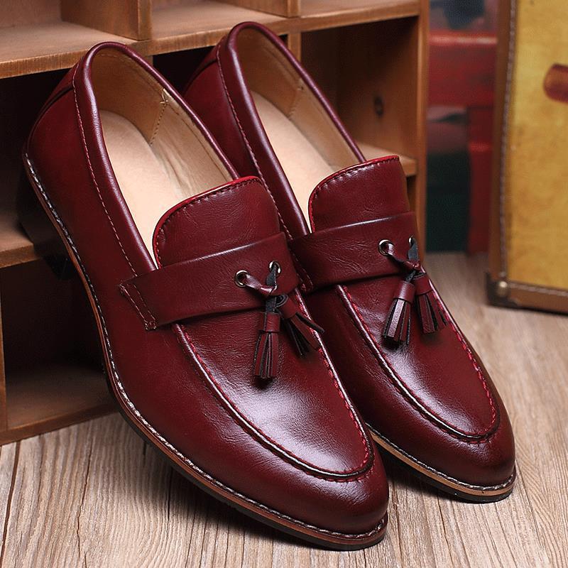 British Retro Slip-on Tassel Loafers Men's Casual foto 2