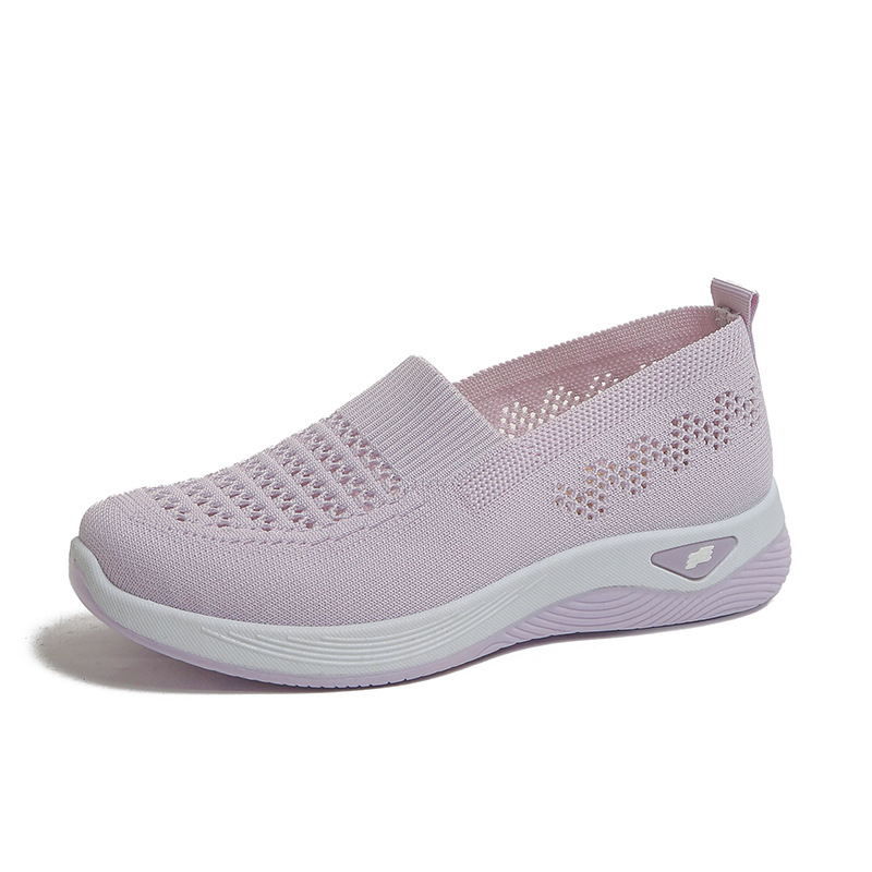 Women's Flyknit Breathable Slip-On Flat All-Match Casual Shoes foto 5