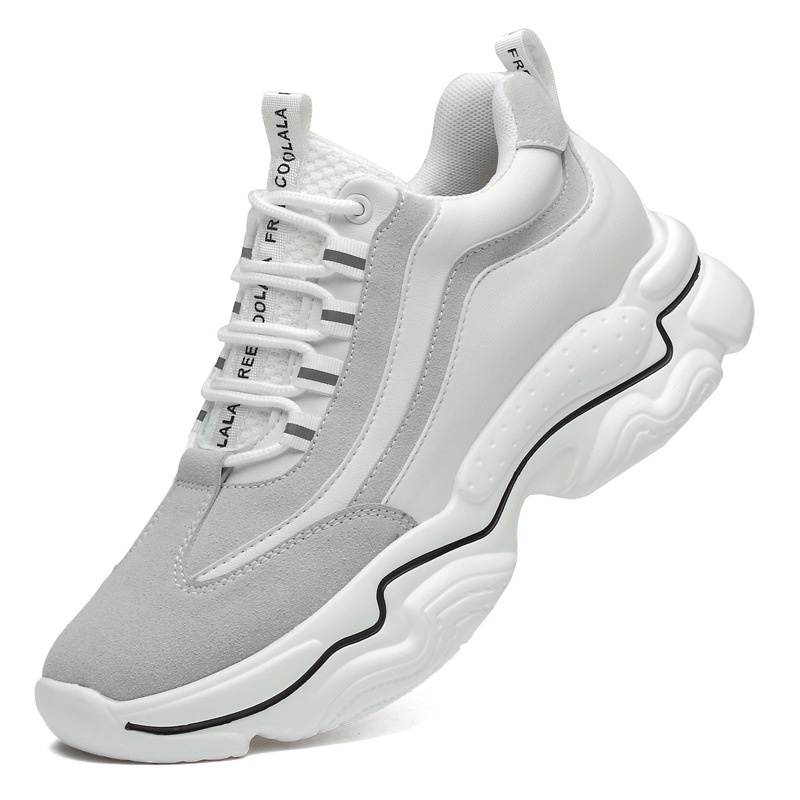 Men's Fashion Cowhide Mesh Lining Sneakers foto 5