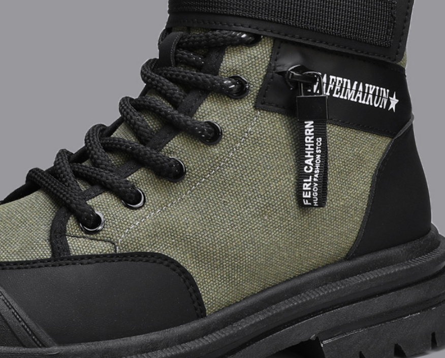 Shell Toe Thick Bottom Work Shoes Men's Boots foto 2