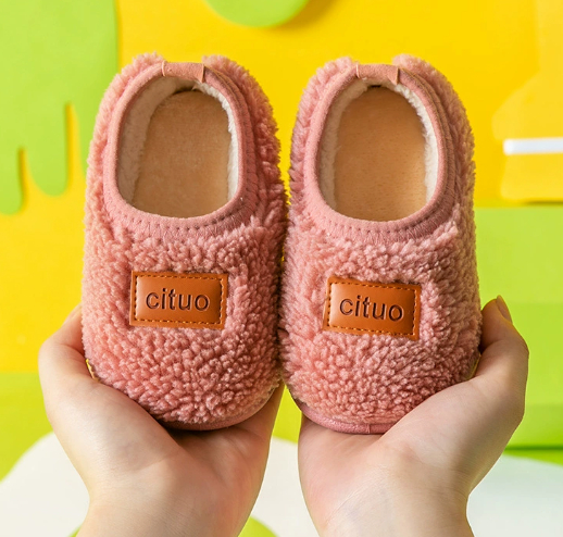 Children Cosy Plush-Lined Anti-Slip Winter House Booties foto 5