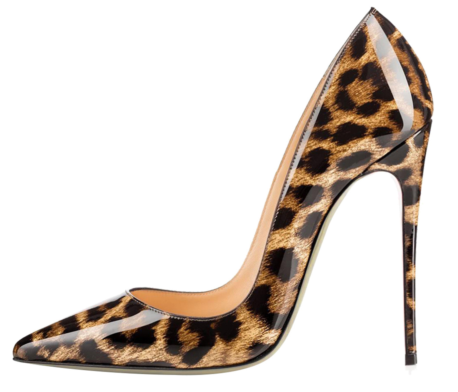 Animal Texture Pointed Toe High Heel Women's Shoes foto 4