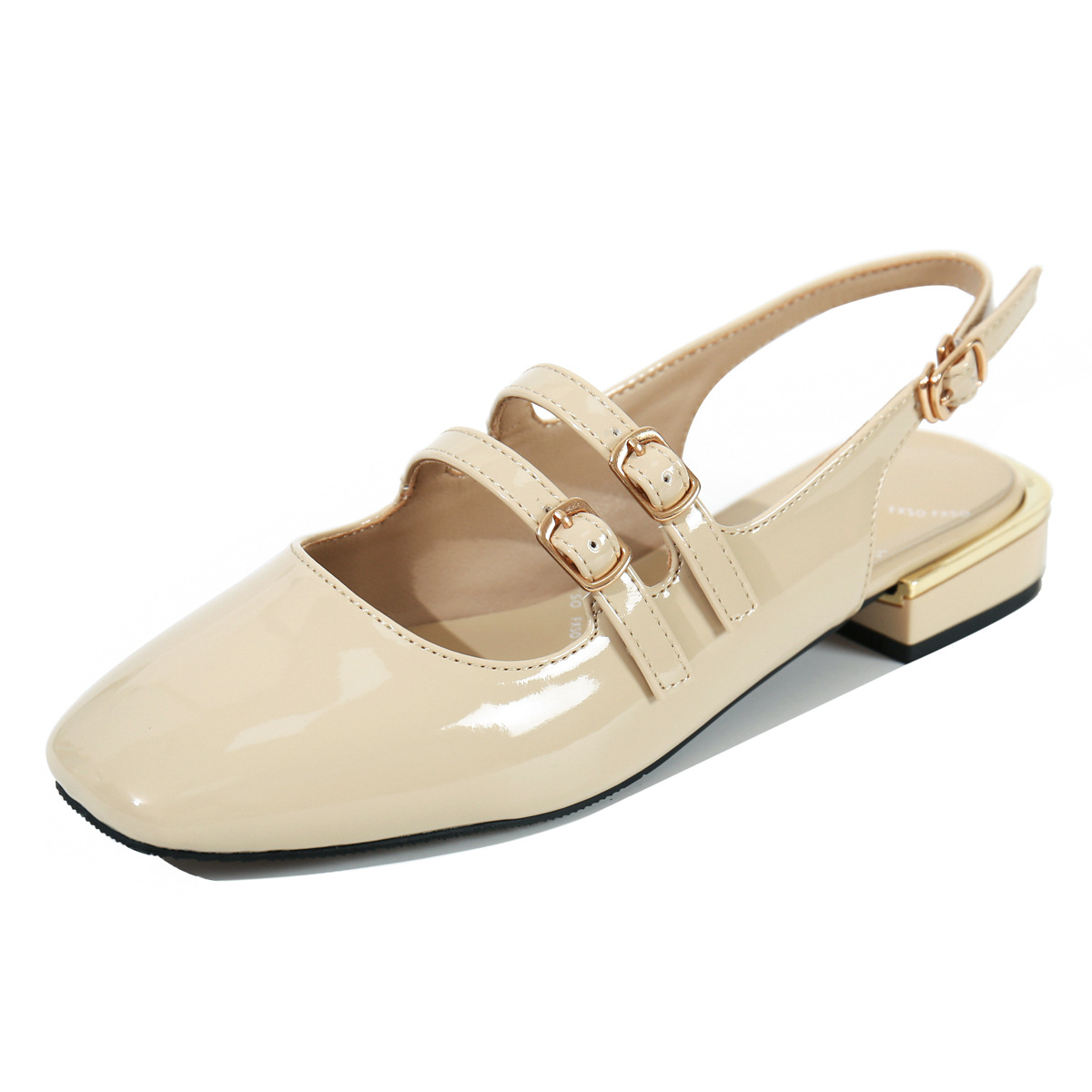 Women's Square-toe Low-block-heeled Closed-toe Pumps foto 5